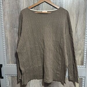Super cute light brown Haley sweater size large